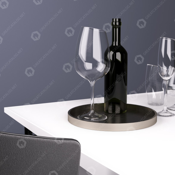 Vajilla Eva Solo Glass Set Modelo 3D