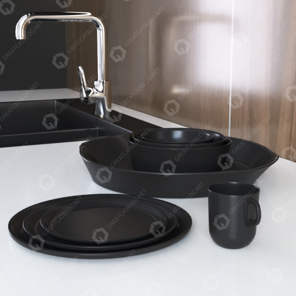 Vajilla Eva Solo Nordic Kitchen Set Modelo 3D