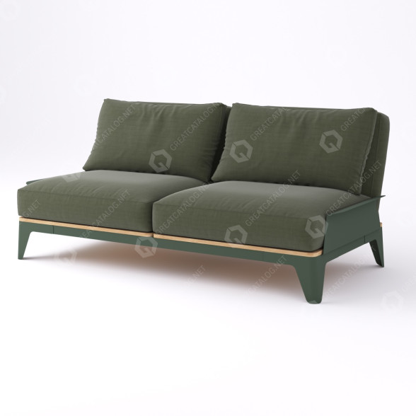 Диван Drommel Bjorn Green 3D модель