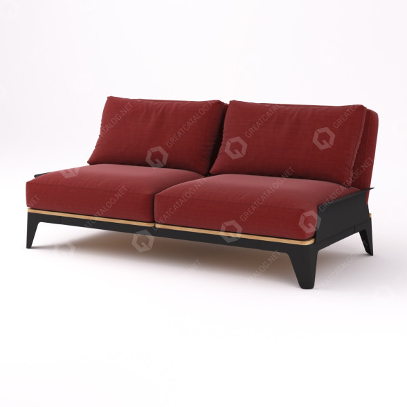 Sofá Drommel Bjorn Red Modelo 3D