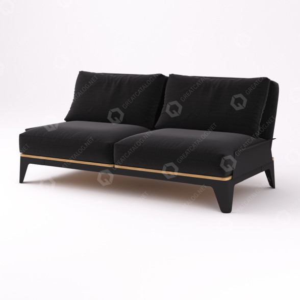 Sofa Drommel Bjorn Black model 3D