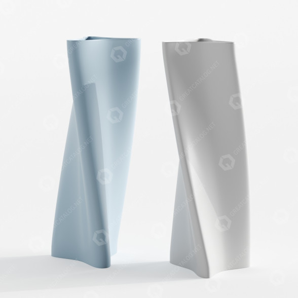 Вази Ligne Roset Blue and White 3D модель