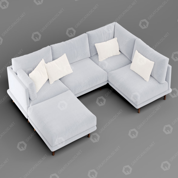 Диван Blanche Alfinosa 3D модель