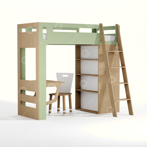 Bett Indigowood Smart Cube 3D-Modell