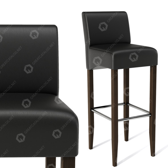 Bar Stool Waldberg Kestner 3D model