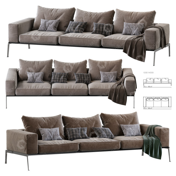 Sofa Flexform Lifesteel 3D model