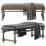 Ławka Light Gray Upholstered Accent - HenMat