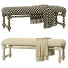 Ławka Light Gray Upholstered Accent - HenMat