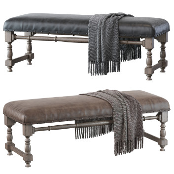 Банкетка Light Gray Upholstered Accent