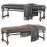 Ławka Light Gray Upholstered Accent - HenMat