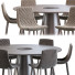 Table and Chairs Essential Home Bertoia and Lecco - HenMat