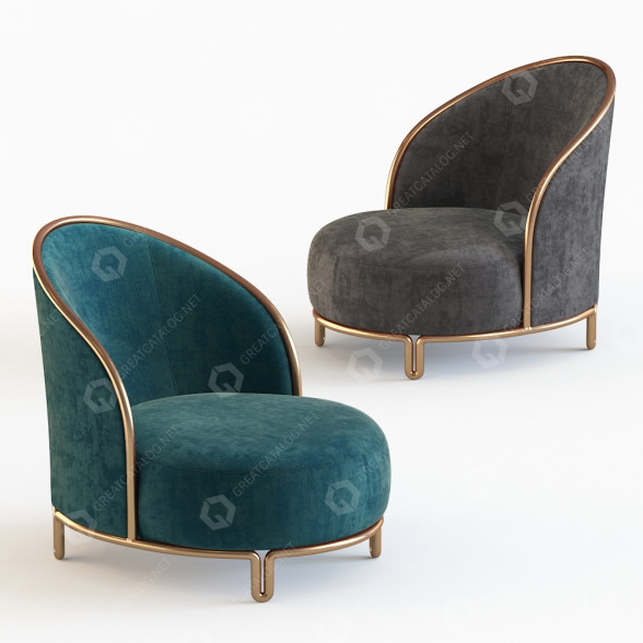 Fauteuil Clan Milano Pipe Poltrona 2019 modèle 3D