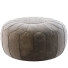 Hocker Vintage Round Moroccan Hand Tooled In Marrakesh - Paramatma