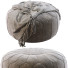 Hocker Vintage Round Moroccan Hand Tooled In Marrakesh - Paramatma