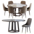 Table and Chairs Luxdeco Torre Adima Side and Dining - HenMat