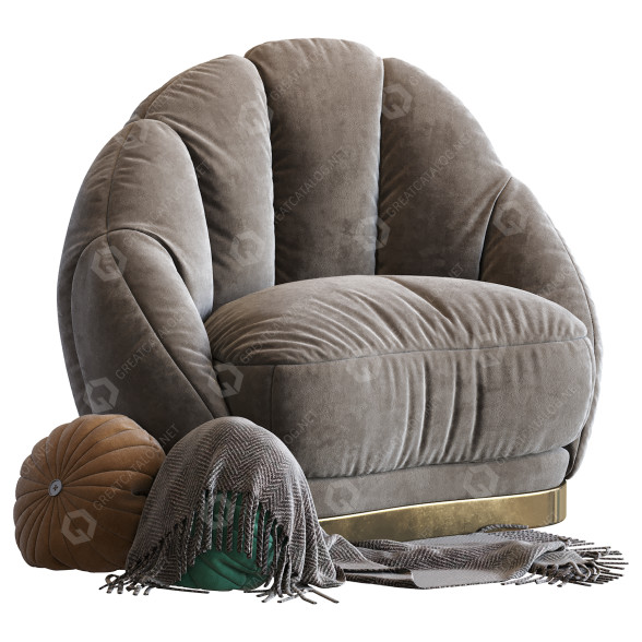 Armchair Munna Olympia Beige 3D model