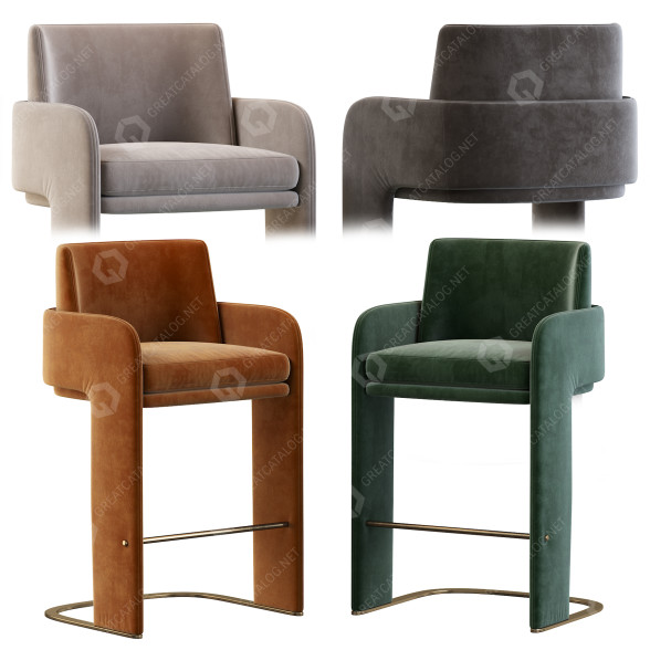 Taburete de bar Dooq Odisseia Modelo 3D