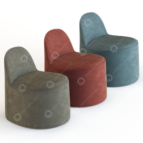 Puf Baxter Ninette Poltroncina model 3D