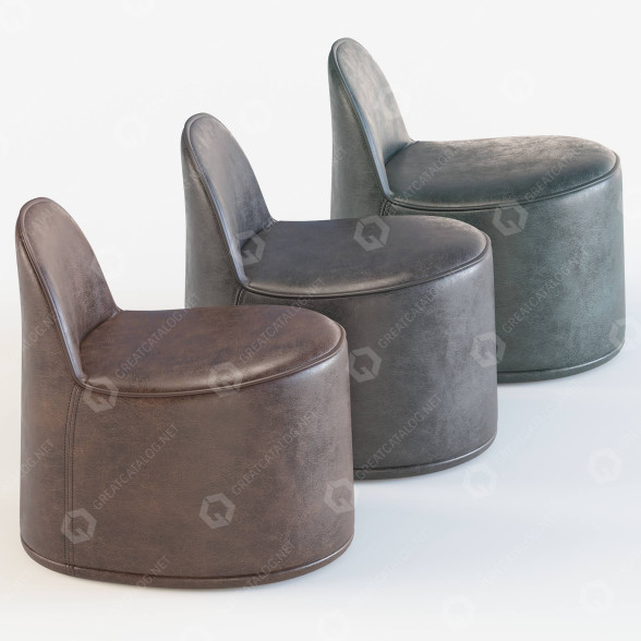 Pouf Baxter Ninette Poltroncina modèle 3D