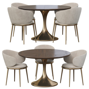 Стіл та стільці Mario Ferrarini Fashionable Dining and Mun