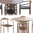 Table and Chairs La Forma Janice Dining Round Walnut and Janice Dining - HenMat