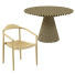 Table and Chairs La Forma Janice Dining Round Walnut and Janice Dining - HenMat