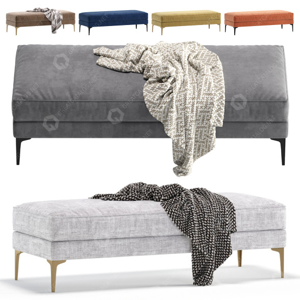 Банкетка West Elm Andes 3D модель