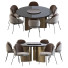 Mesa y sillas Casamilano Baron Sea Foam and Round - HenMat