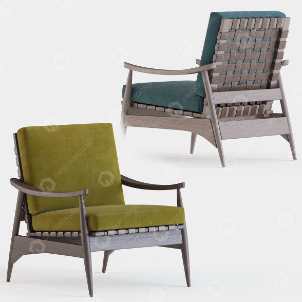 Крісло West Elm Mid 3D модель