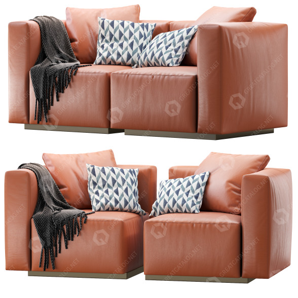 Sofa Walter Knoll Living Landscape 730 model 3D