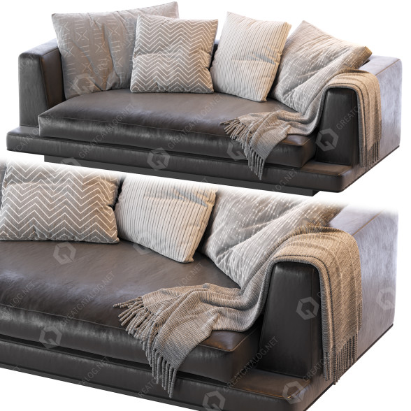 Sofá Maxalto Aurae Leather Modelo 3D