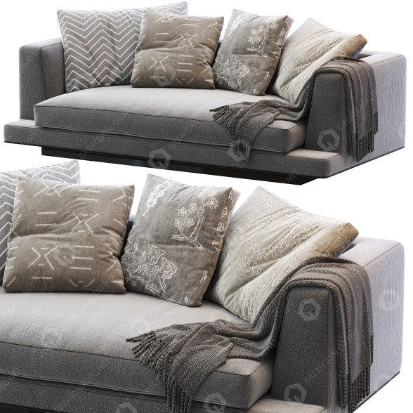 Sofá Maxalto Aurae Gray Modelo 3D