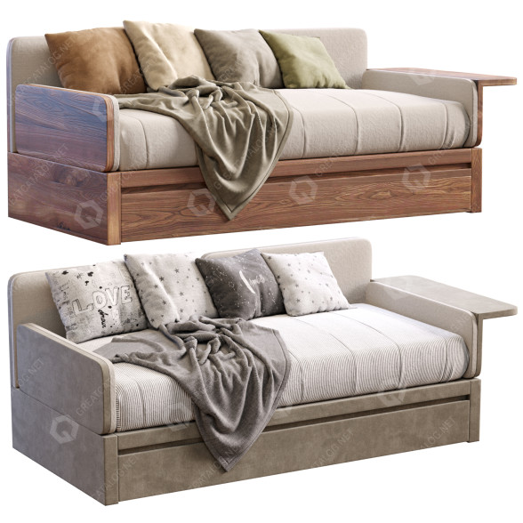 Bett Modern Style 3D-Modell
