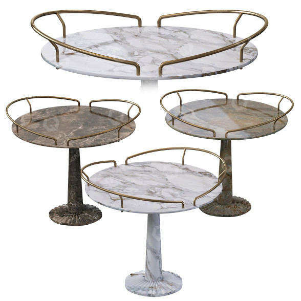 Stolik kawowy Postmodern Cast Iron Side by Hans Von Klier model 3D