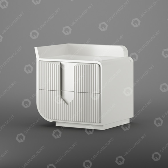 Table de chevet White modèle 3D