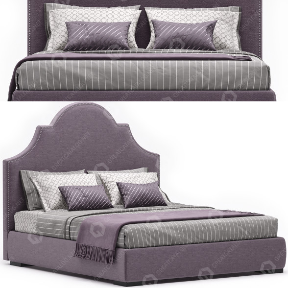 Bed Eichholtz Nicolette Headboard 3D model