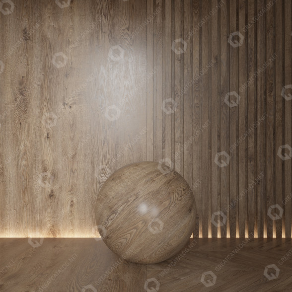 Панель Seamless Wood Material Dark Brown 3D модель