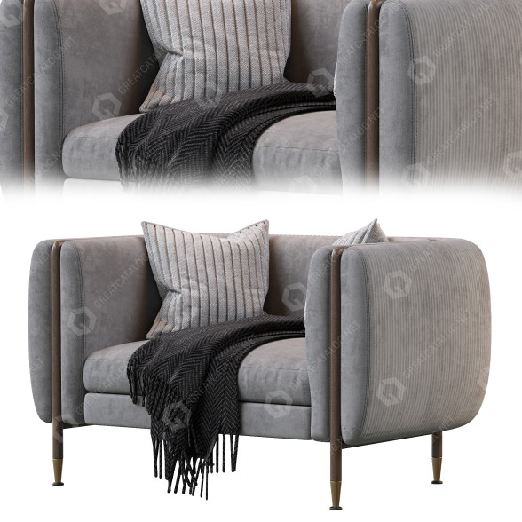 Armchair Private Label 2019 Barlow 3D model