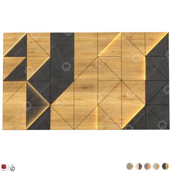 Панель Wood 3D модель
