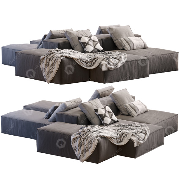 Диван Living Divani Extrasoft 3D модель