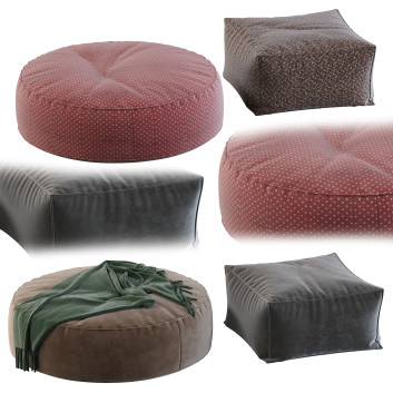 Пуфи Globewest Orlando Seamed Square and Round