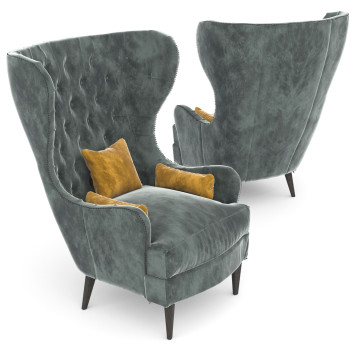 Крісло  Osama Mohamed Design Studio Souvereign Tufted Wing 3D модель
