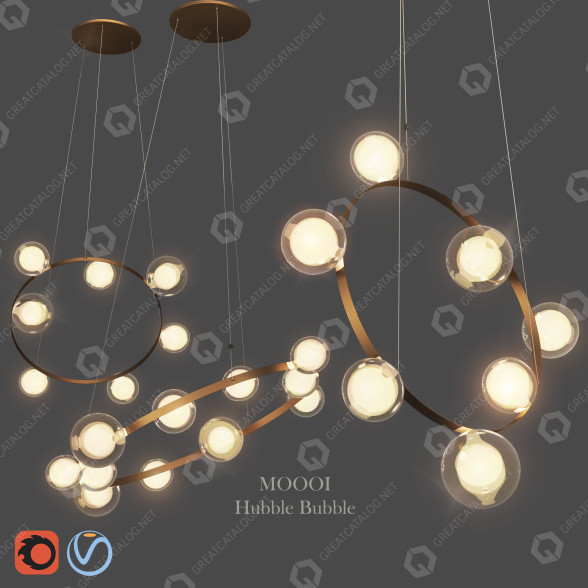 Kronleuchter Moooi Hubble Bubble 3D-Modell