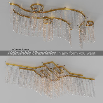 Lustres  Adjustable Crystal String Modèle 3D