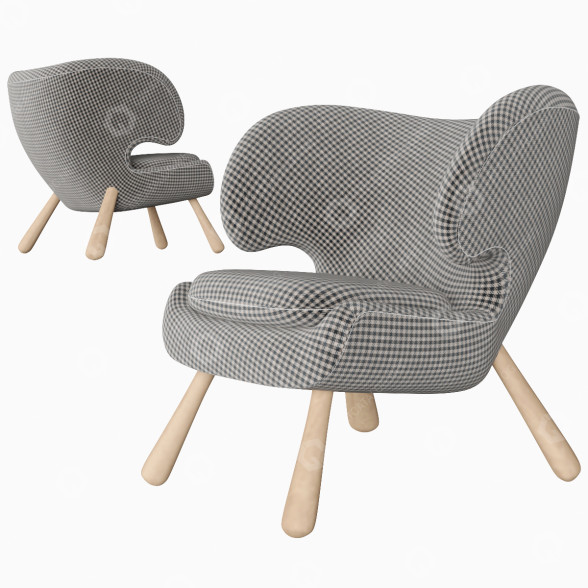 Fauteuil Finn Juhl Pelican modèle 3D