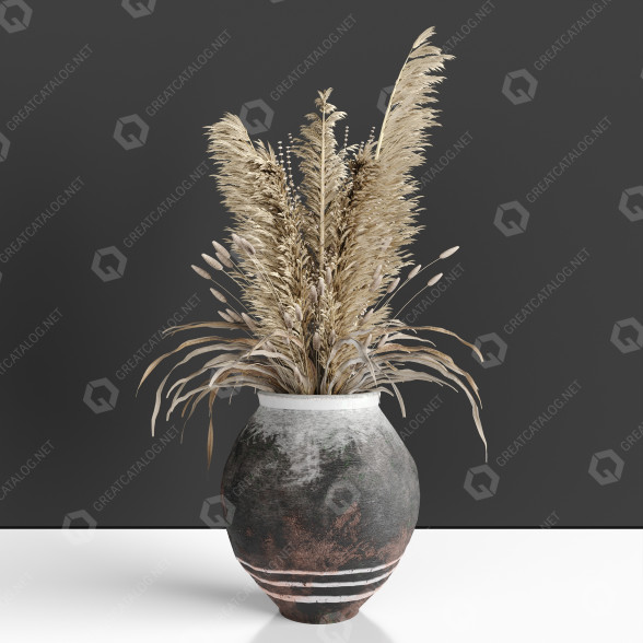 Vase et plantes Hemase Collection Bouquet No 6 modèle 3D