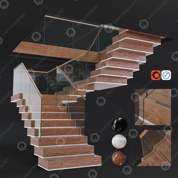 Escalera Modern Modelo 3D