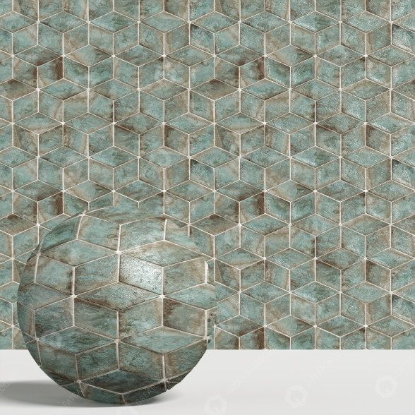 Płytka Hemase Mat 01 - A Mano Rhomb Ottiano model 3D