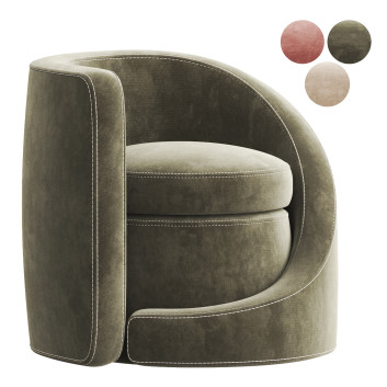Sessel  1stDibs Pair of Spiral Lounge by Jay Spectre 3D-Modell