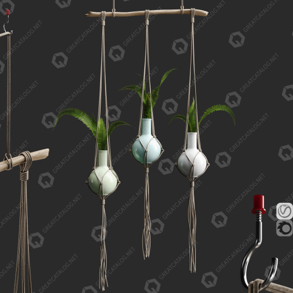 Blumentöpfe DIY-Set 3D-Modell